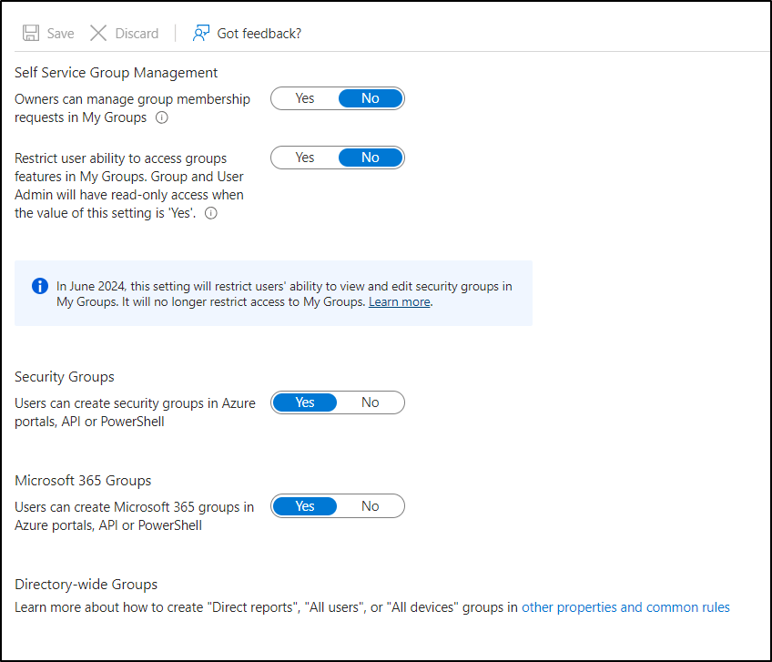 Self-service Group Management in Microsoft Entra ID