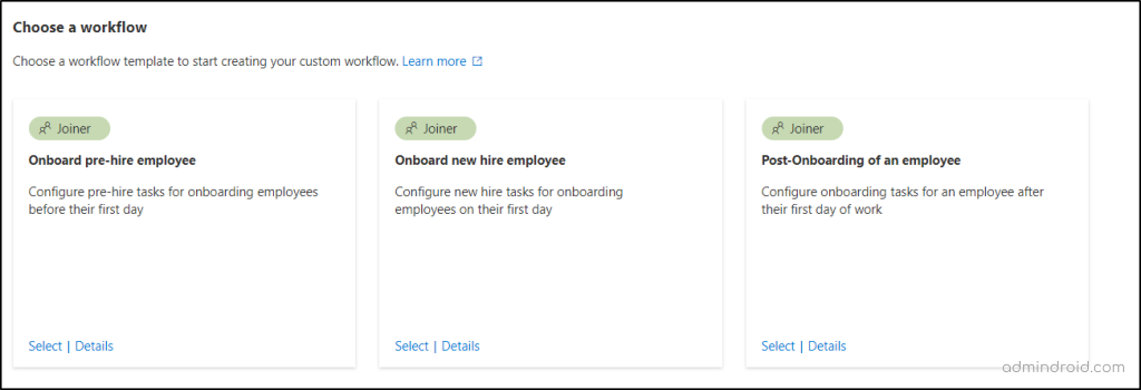 3 built in lifecycle workflows for automated onboarding tasks