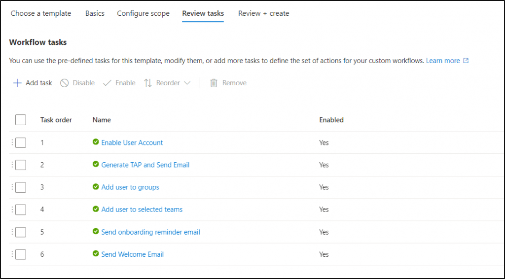 Configure tasks to automate M365 user onboarding using workflows Entra