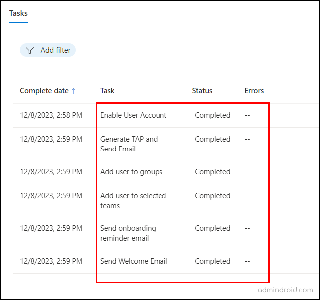 Workflow History in Microsoft Entra Lifecycle Workflows