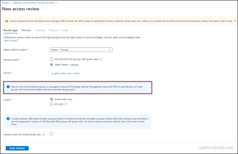 Create Access Reviews of PIM for Groups in Microsoft Entra - AdminDroid ...