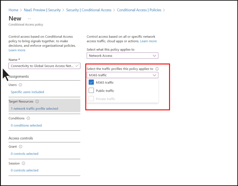 Integration of Microsoft Entra Internet Access with CA policy