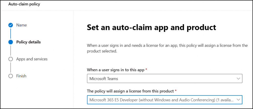 Set up auto-claim policies in Microsoft 365