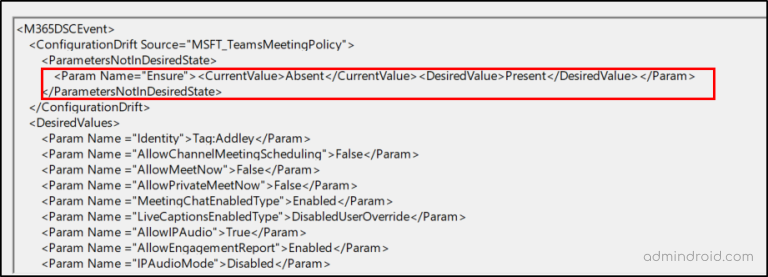 Audit Microsoft 365 Setting Changes with Microsoft365DSC - AdminDroid Blog