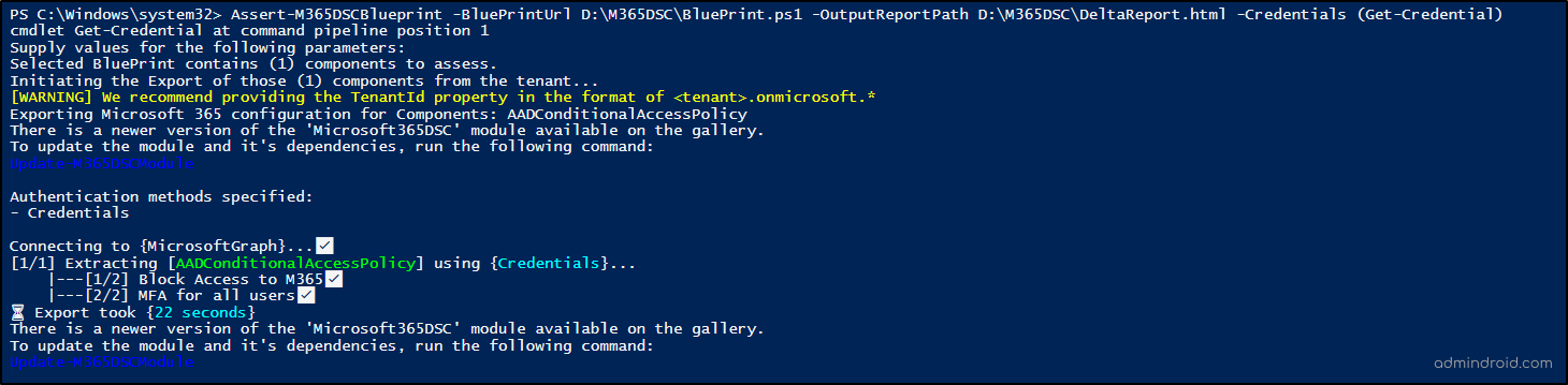 Use Microsoft365DSC to Compare Microsoft 365 Settings