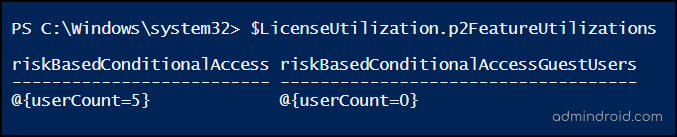 P2 feature usage insights through PowerShell