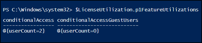 P1 feature usage insights through PowerShell