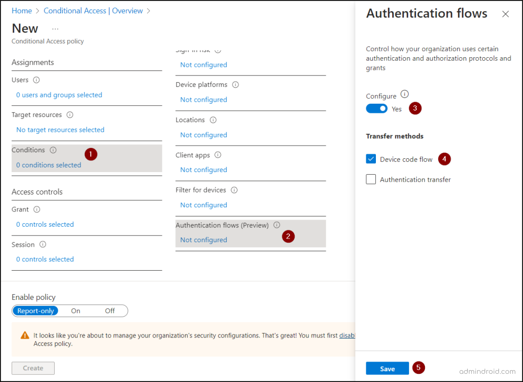 Control Authentication Flows Using Conditional Access Policy