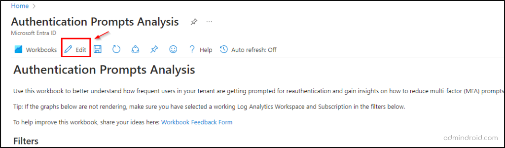 Edit a Microsoft Entra Workbook