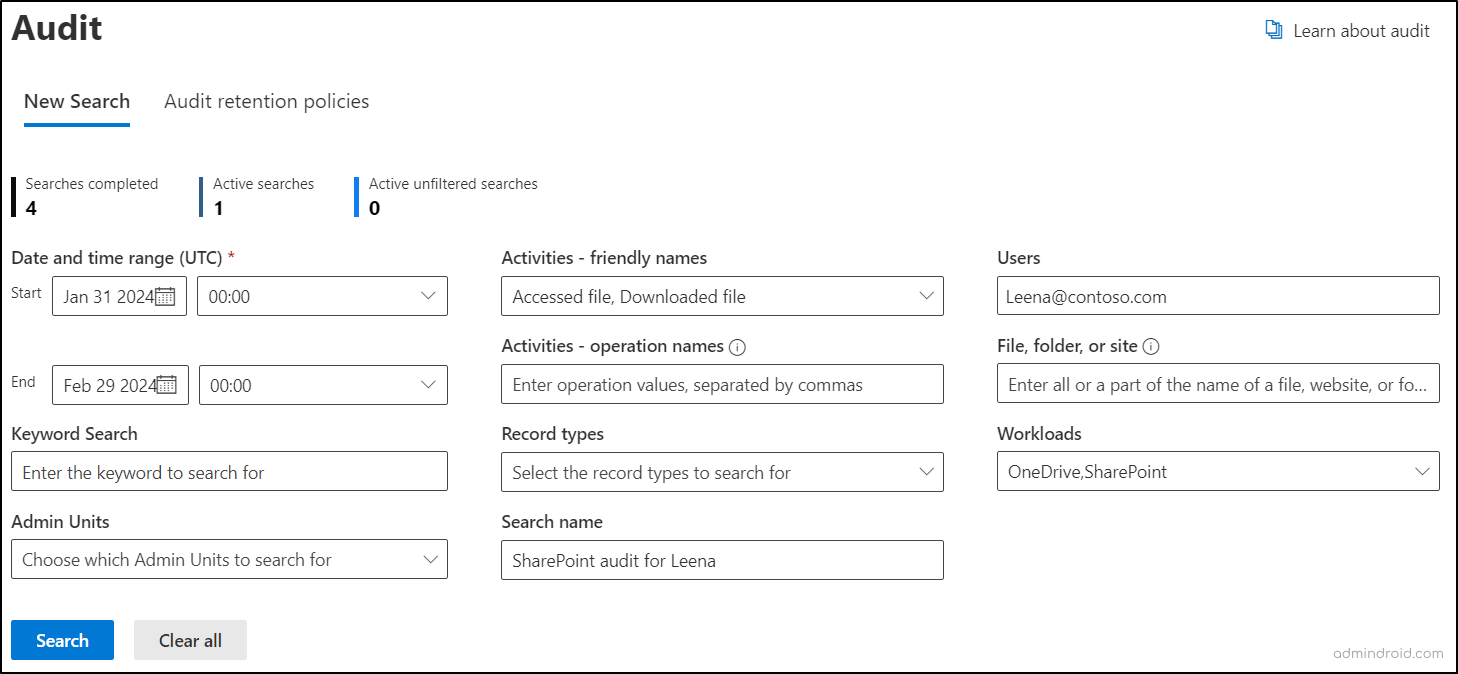 Unified Audit Log A Guide to Track Microsoft 365 Activities