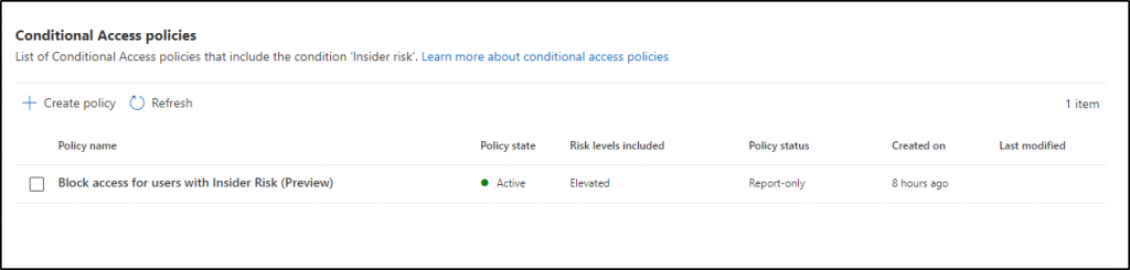 Conditional Access Policies for Adaptive Protection