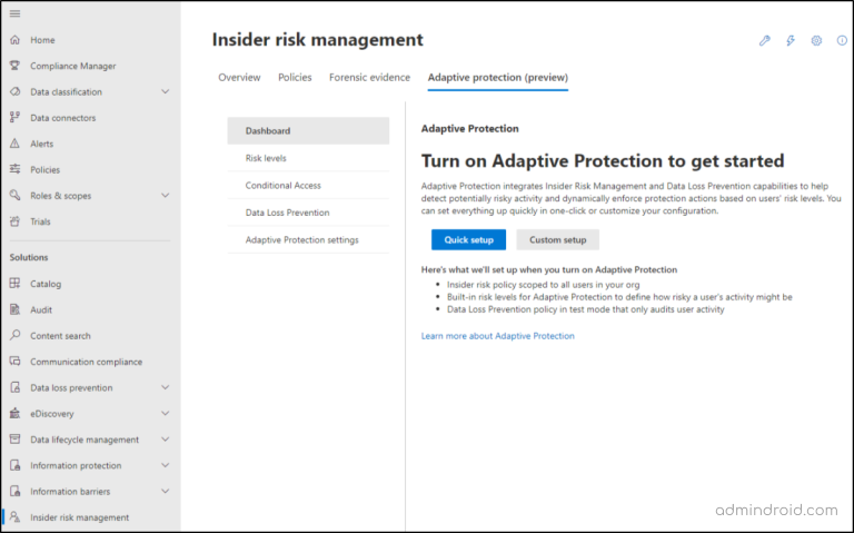 How to Set Up Adaptive Protection in Microsoft Purview