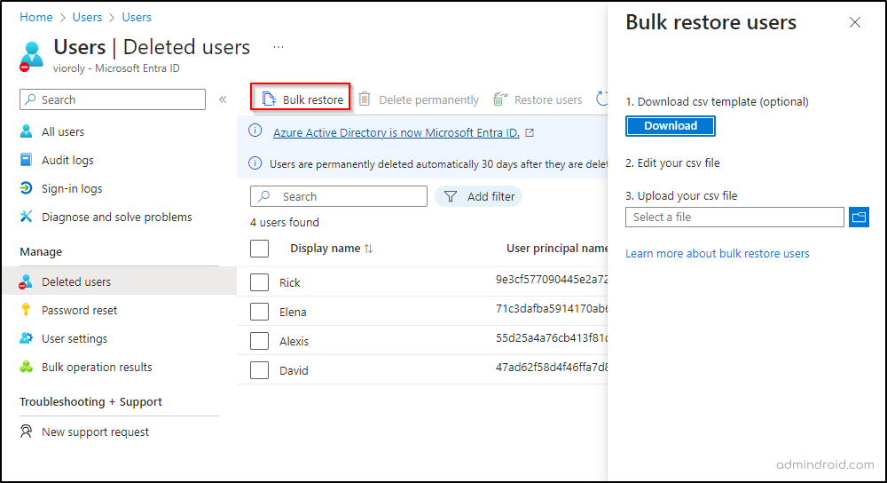 Object Deletions in Entra ID