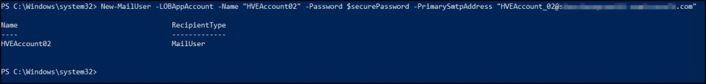 Add High Volume Email Account Using PowerShell