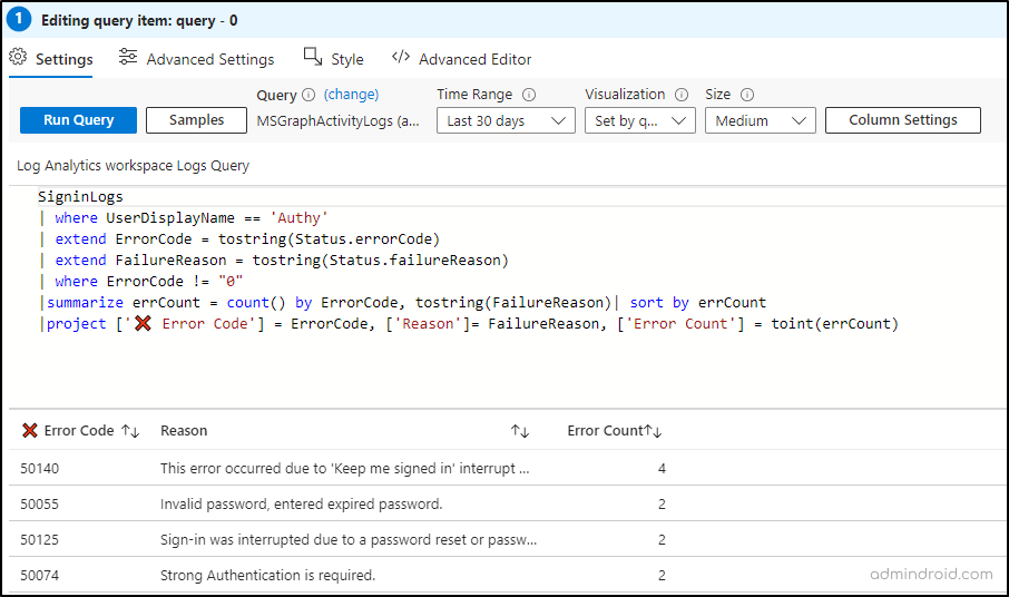 Entra Query Logs Audit Sign-in Failures in Microsoft 365 with Entra Workbooks ...