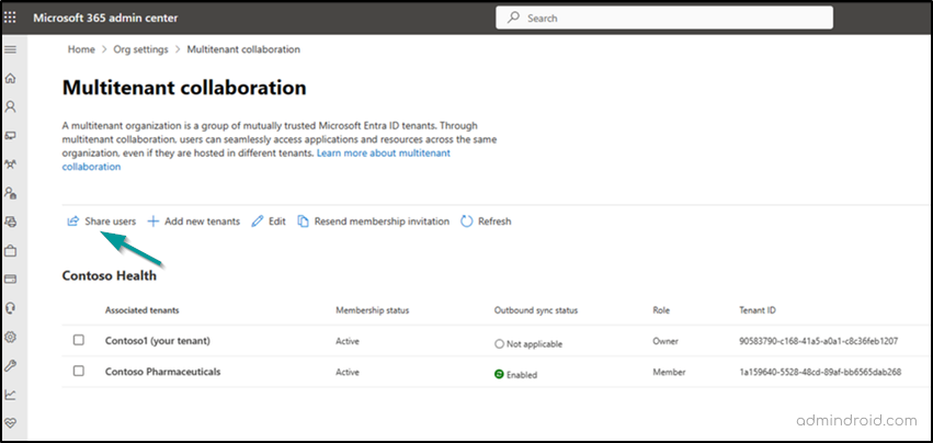 Enabling Multi-tenant organization from M365 admin center