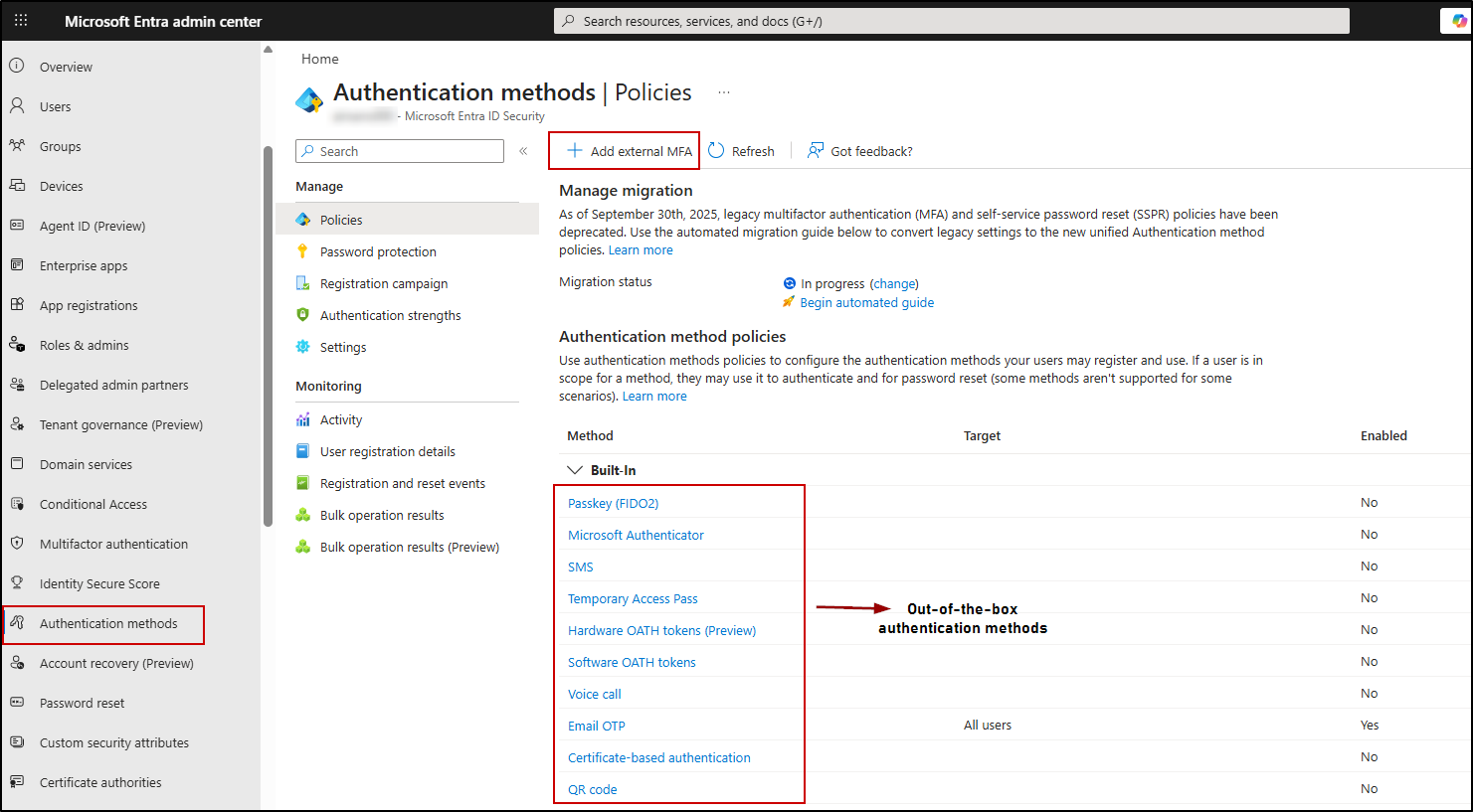 External MFA in Microsoft Entra ID