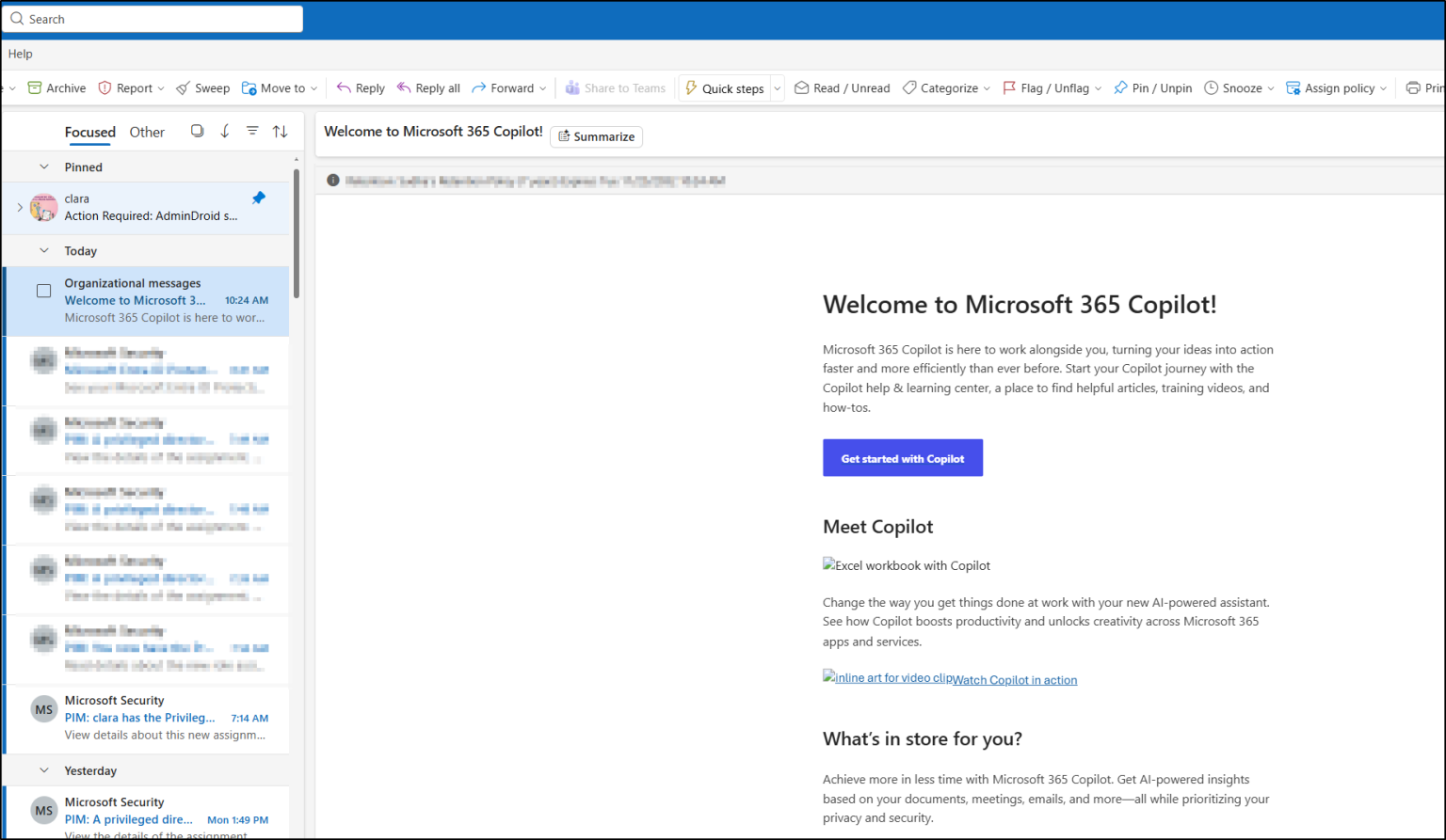 Organizational Messages in Microsoft 365 Admin Center
