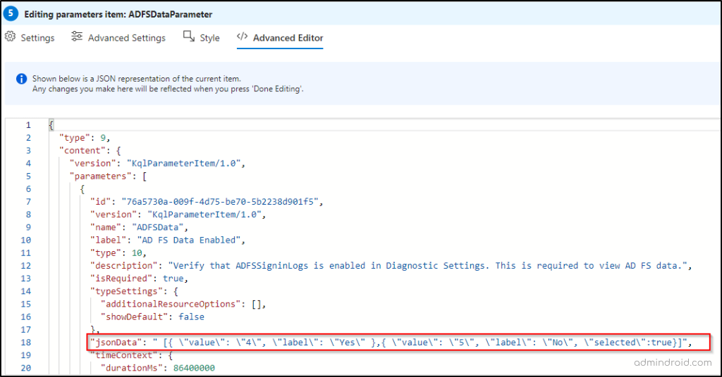 AD FS parameter value to monitor Microsoft 365 sign-ins