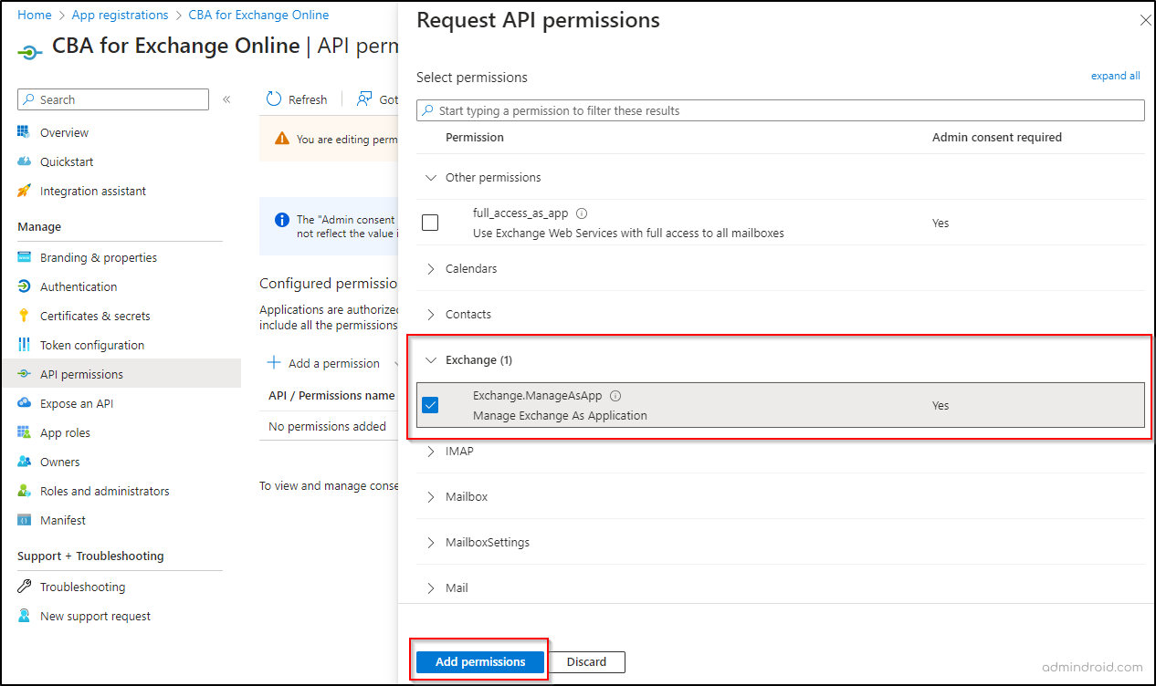 Connect to Exchange Online with Certificate