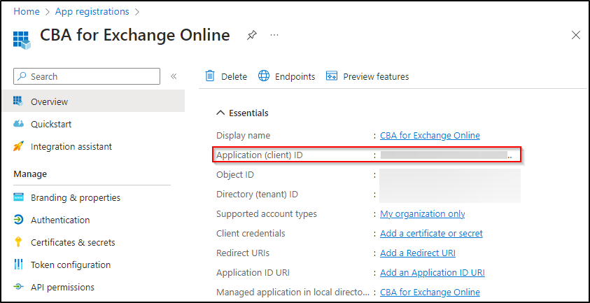 Connect to Exchange Online with Certificate  