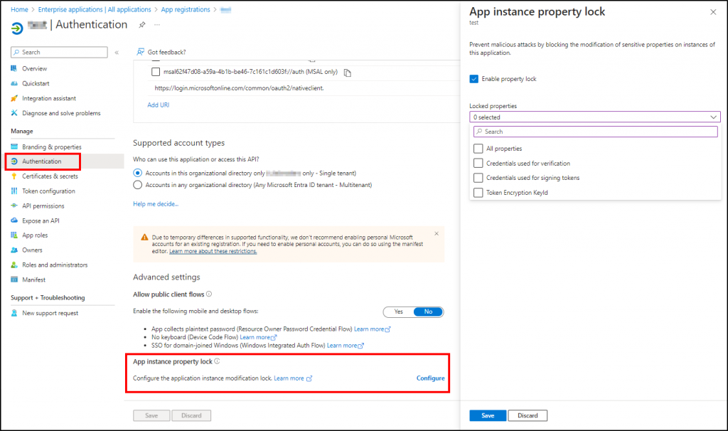 App instance lock - Application security in Microsoft 365