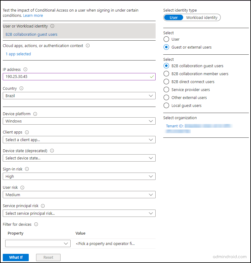 Test for checking if MFA is enforced for external users accessing SPO