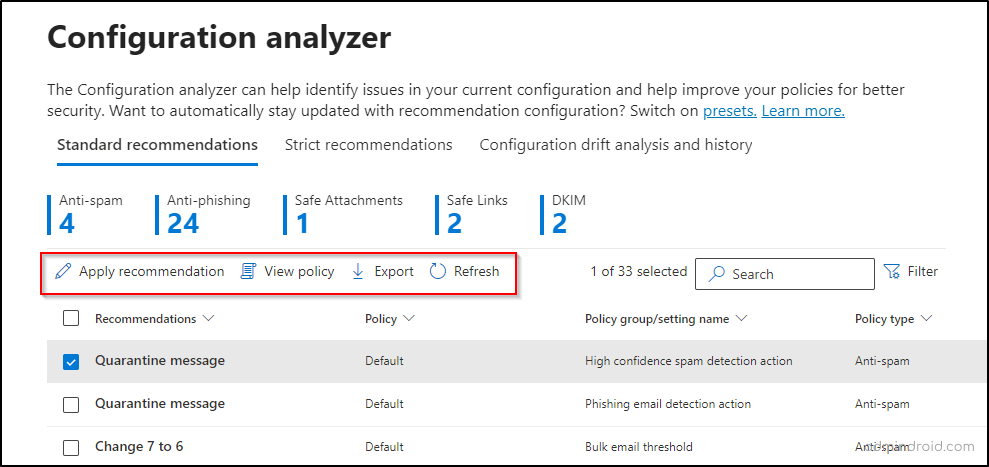 Microsoft Defender's Configuration Analyzer