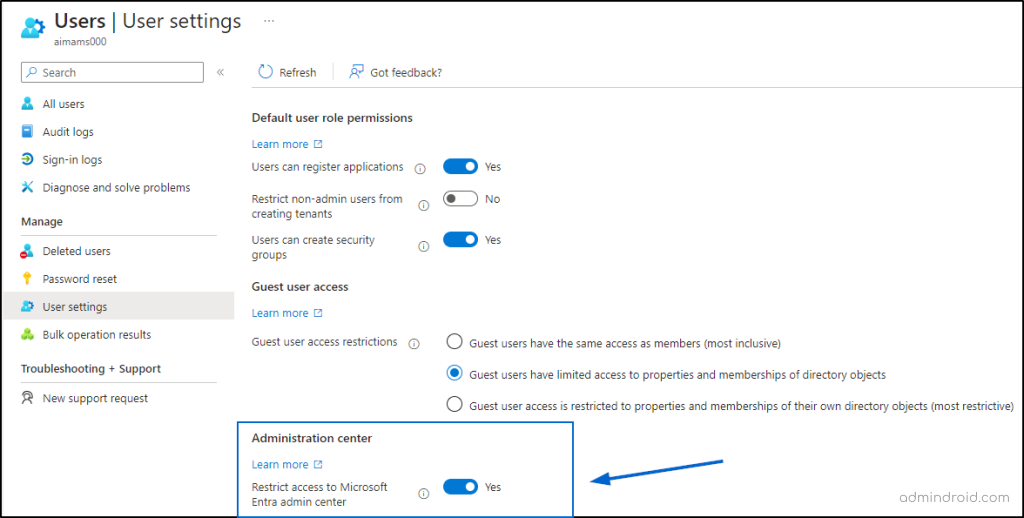  Non-Admin Access to Entra Portal: 