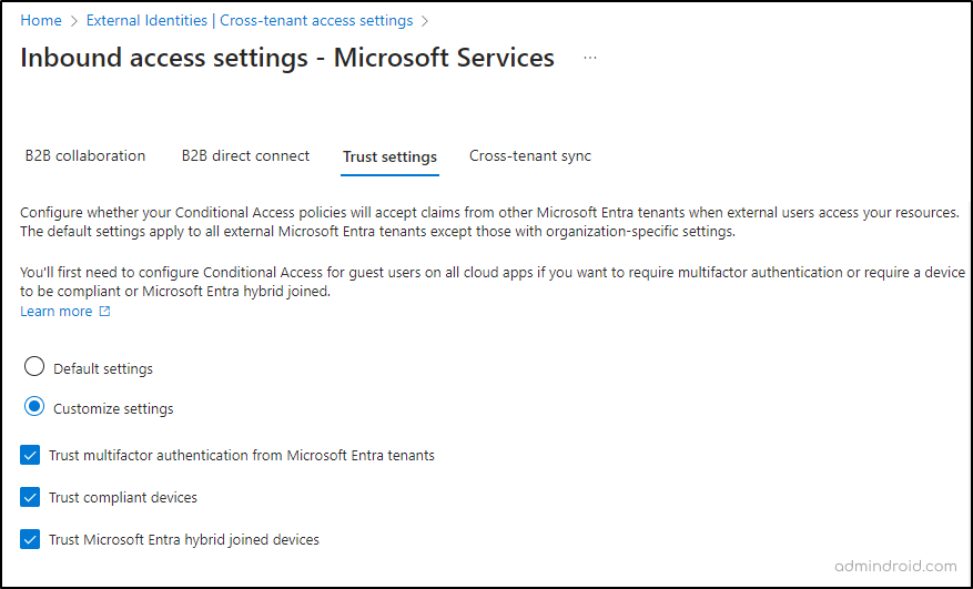 Authentication Strength for External Users