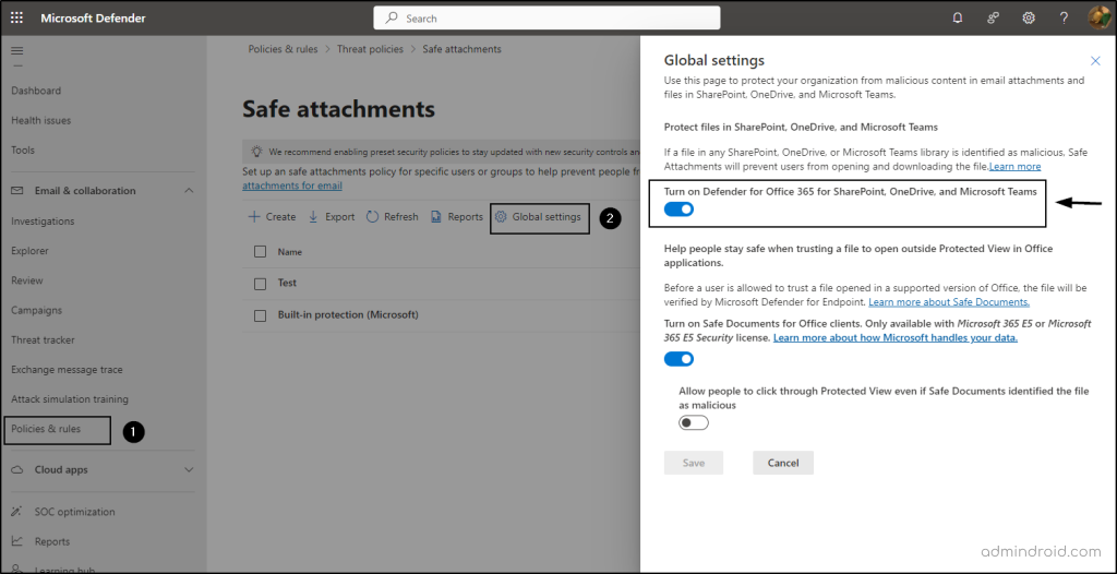 SharePoint Online Secure Score Recommendations