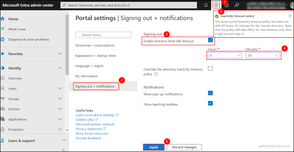 Configure Session Timeout for Entra Portal