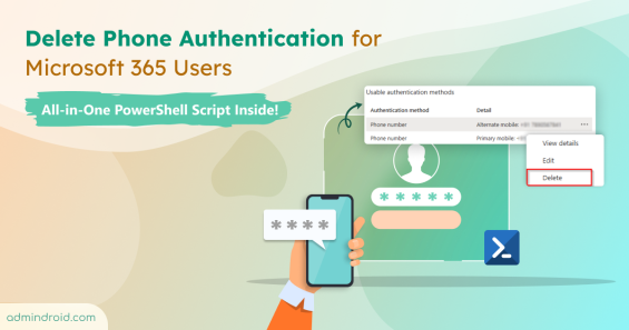 Delete Phone Authentication for Microsoft 365 Users