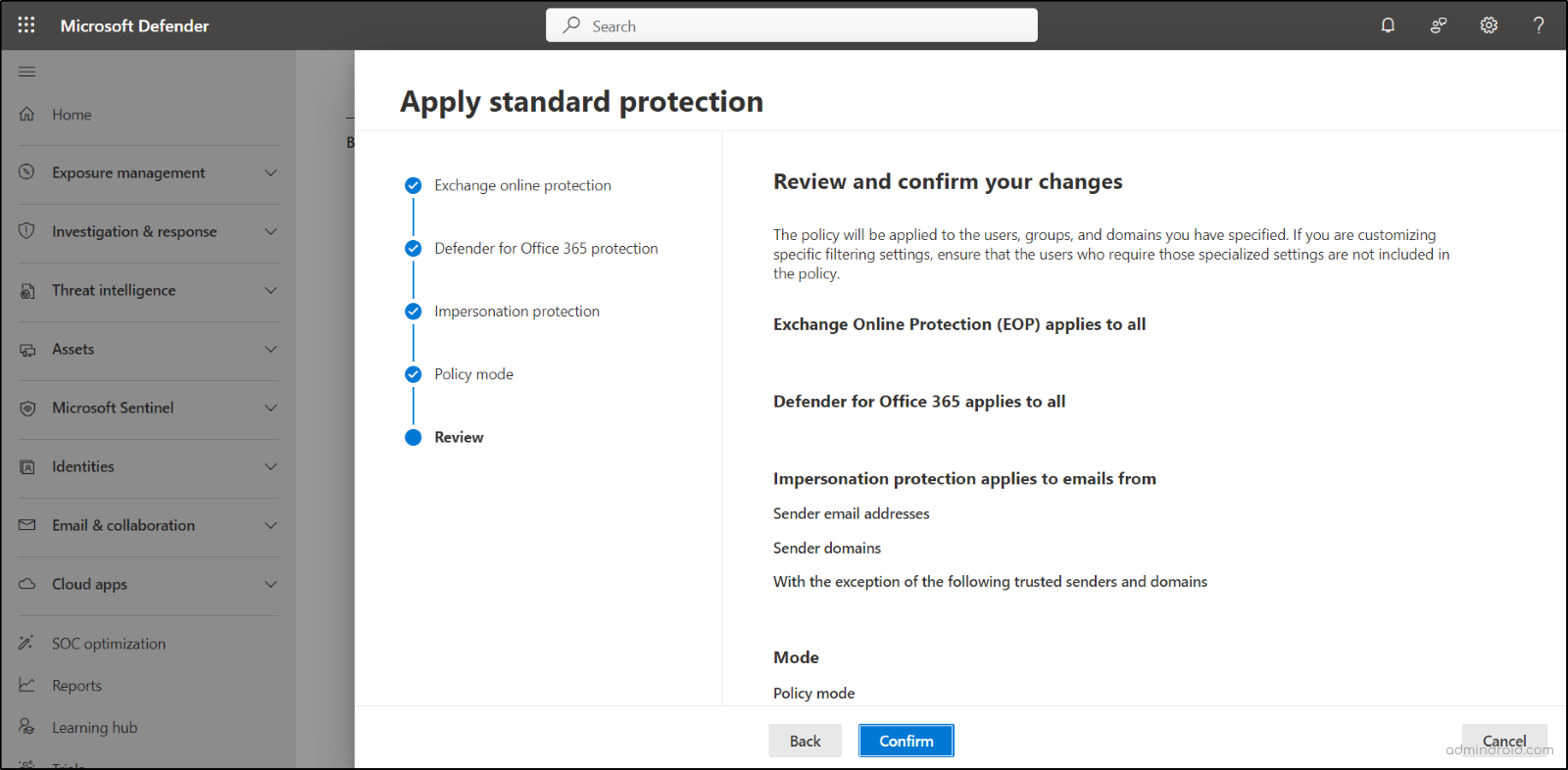 Enable Preset Security Policies in Microsoft Defender