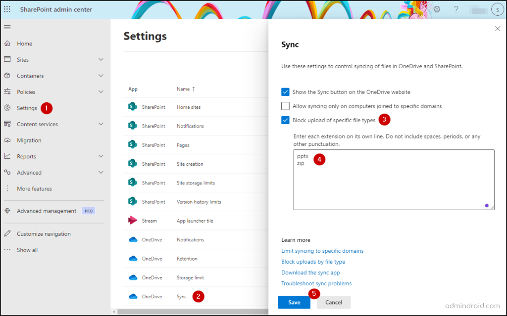 Block Uploading Specific File Types in SharePoint