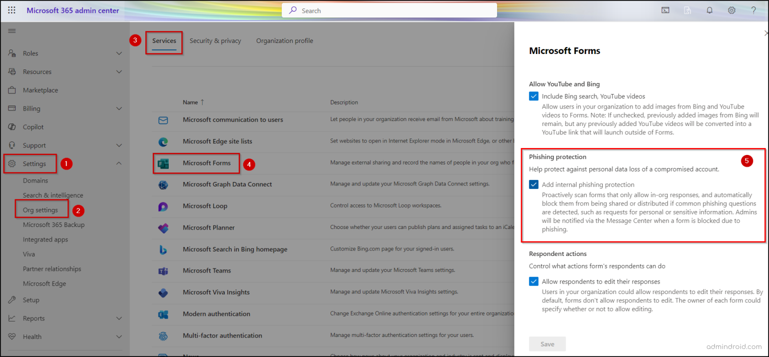 Picture of Microsoft Secure Score Recommendations for Phishing Protection