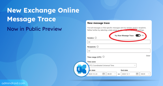 New Message Trace in Exchange Online