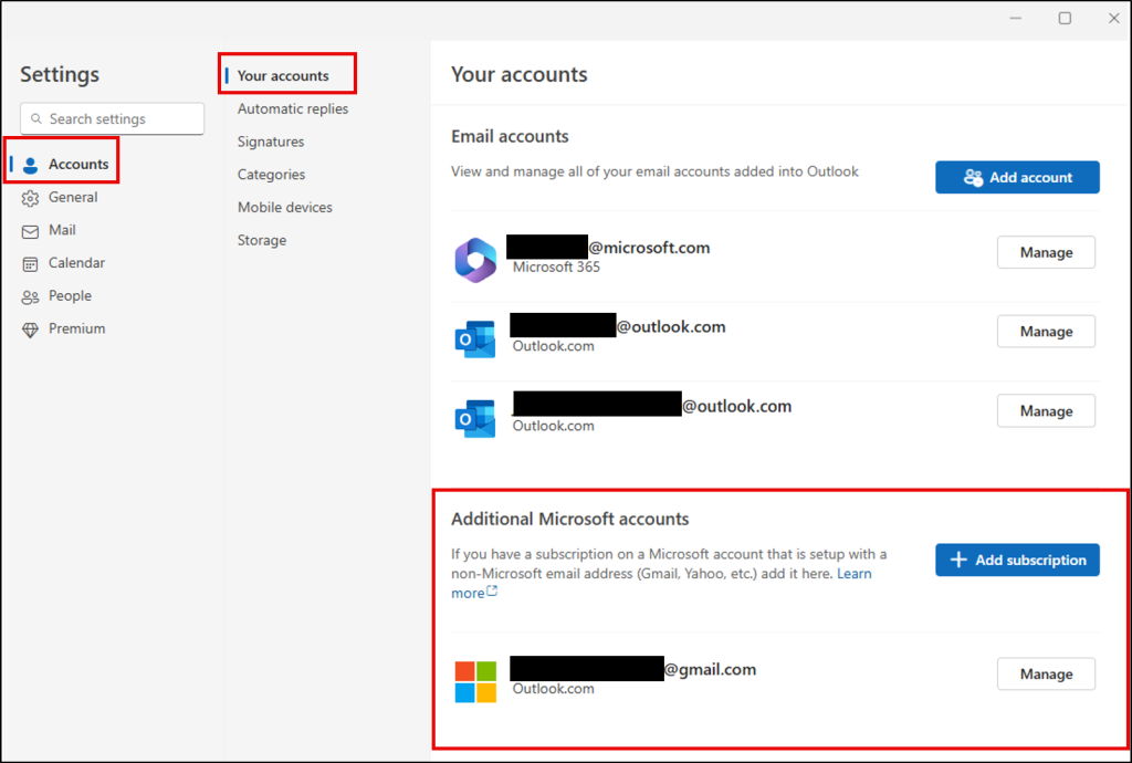 New update - Adding additional Microsoft accounts