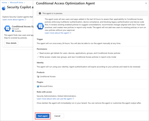Conditional Access Optimization Agent in Microsoft Entra
