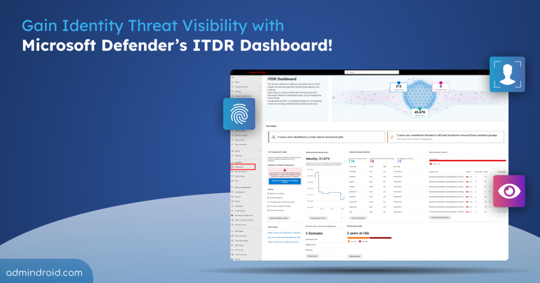 Identity Threat Detection and Response Dashboard in Microsoft Defender 