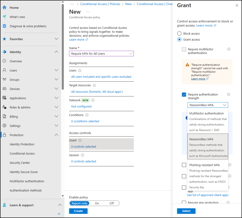Conditional Access Policy to Require MFA for All Users