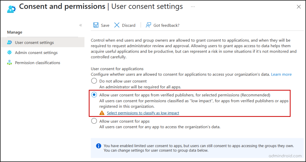 Restrict-user-consent-to-verified-publishers-only-in-Microsoft-Entra