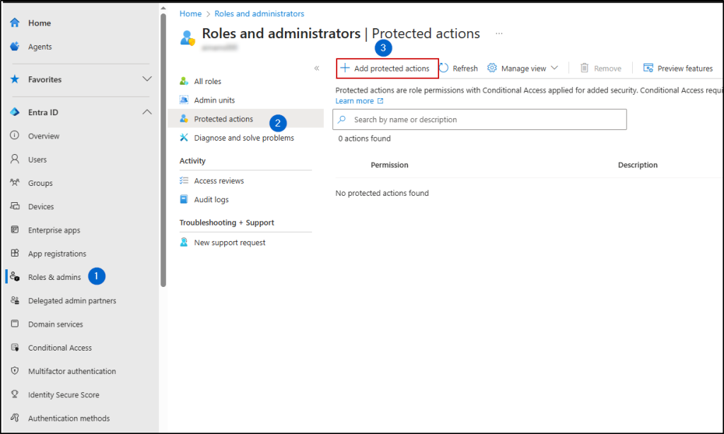Protected Actions in Microsoft Entra ID