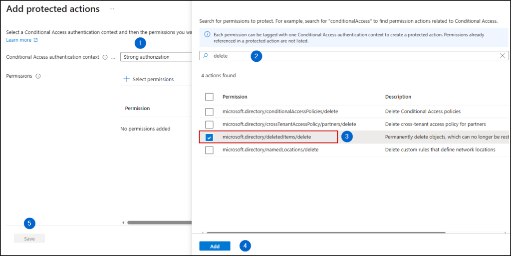 Protected Actions in Microsoft Entra ID