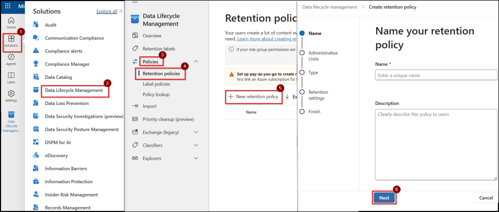 Create-retention-policy