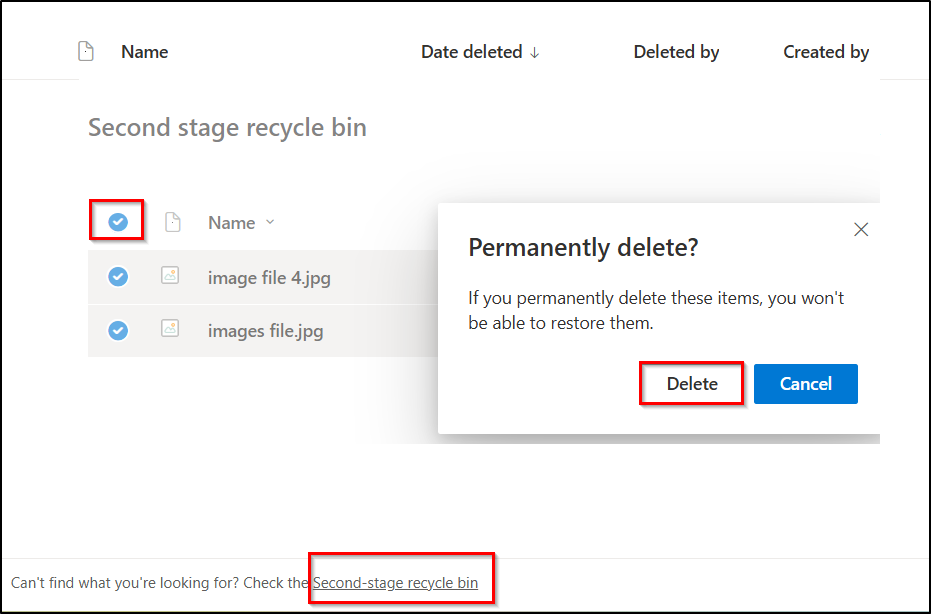 Second-stage-recycle-bin