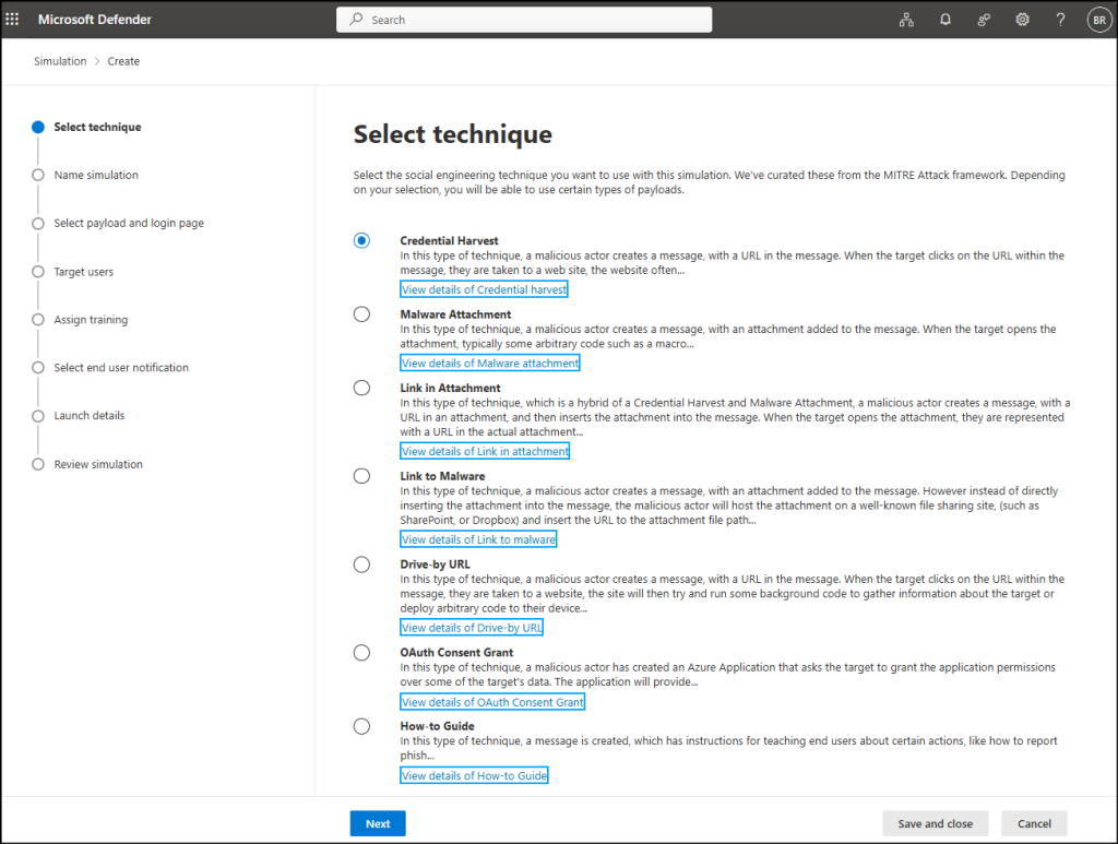 select social engineering technique