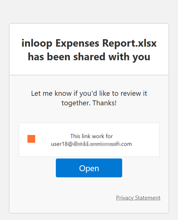 Phishing sample mail