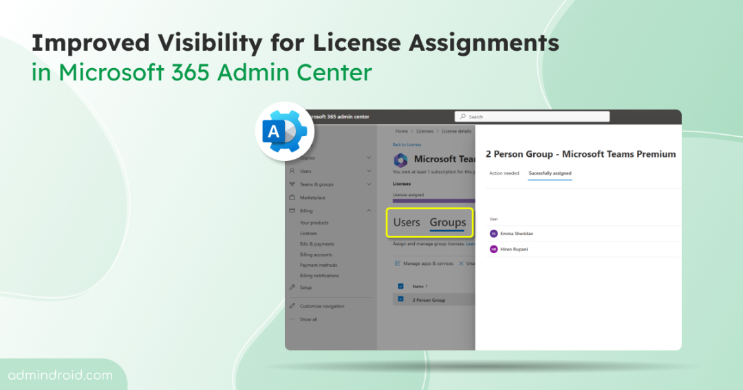 Clearer View of Direct vs Group-Based License Assignments in M365 Admin Center