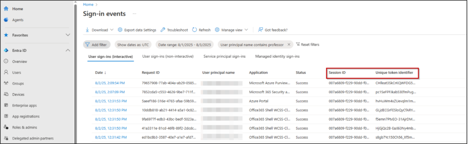 Linkable Identifiers in Microsoft Entra